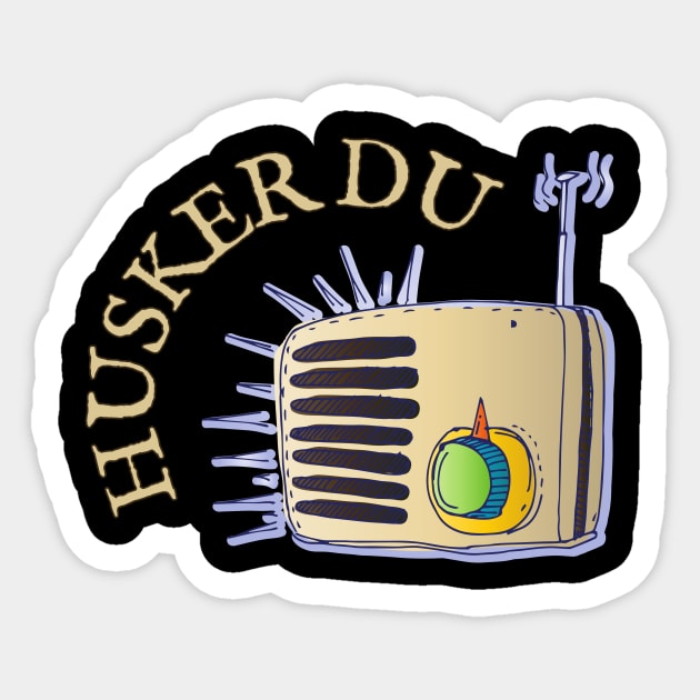 Vintage Hüsker Dü radio Sticker by Animals Project